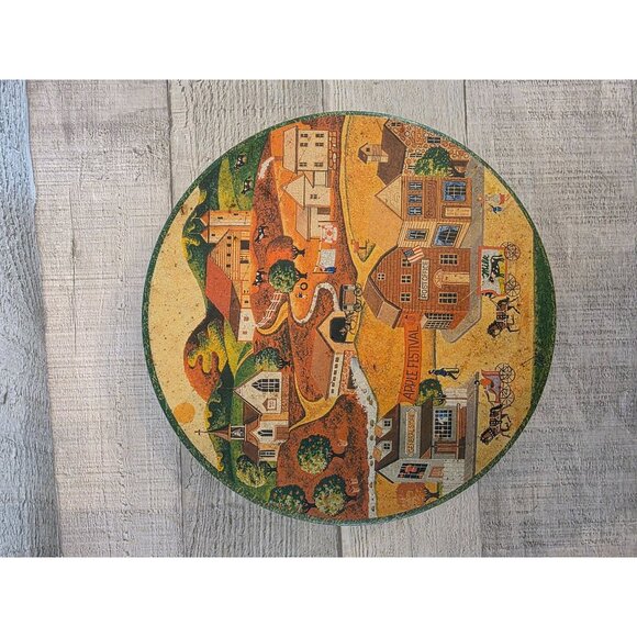 Vintage Steeltin Apple Festival  Decorative Tin Box - Picture 2 of 7
